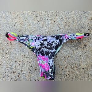 Victorias Secret 2014 XS String Rhinestones Skimpy Bikini Bottom Swim Suit Ruche